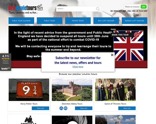 Brit Movie Tours Logo